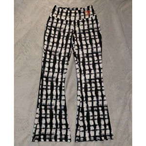 Bowling Green Falcons Women's Black & White Flare Yoga Athletic Pants Medium NWT